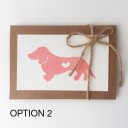 Dachshund hand printed gift card